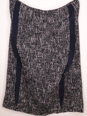 Vintage Moschino Cheap & Chic Tweed Mini Skirt Black White Wool Blend IT 42